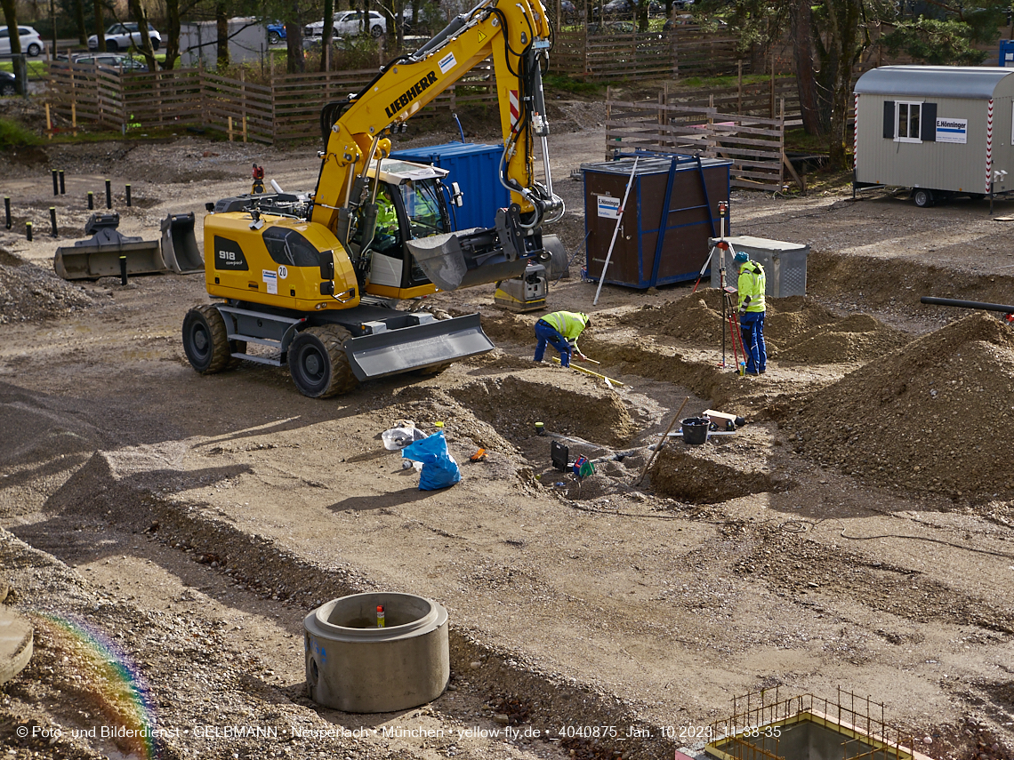 10.01.2023 - Baustelle an der Quiddestraße Haus für Kinder in Neuperlach